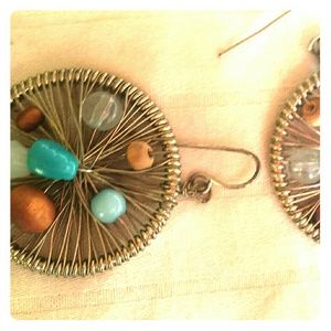 Silver & Turquoise Trible Earrings